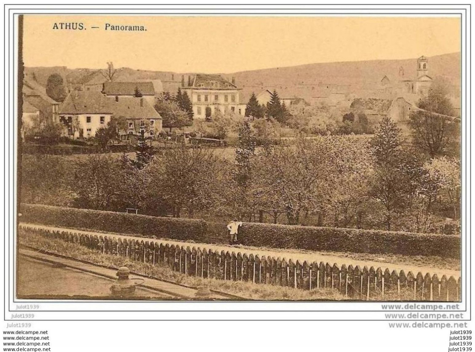 ATHUS ..--  Panorama . 1919 Vers MARCHIENNE AU PONT ( Melle B. JAUMIN ) . Voir Verso . - Aubange