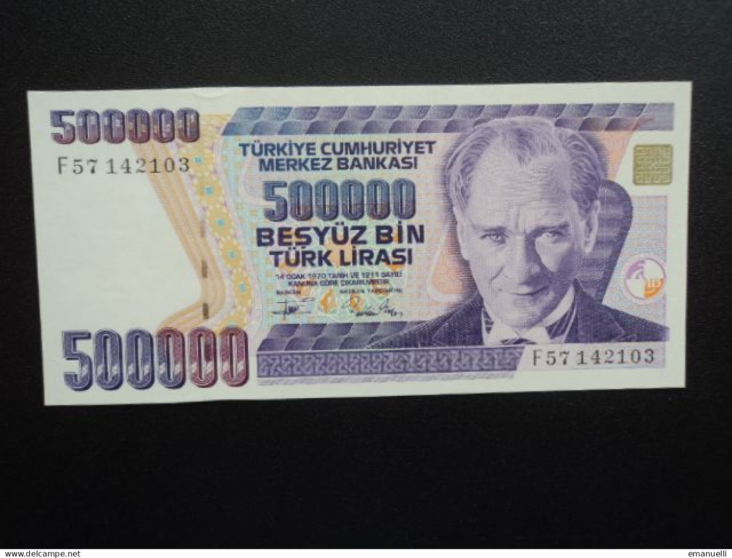 RÉPUBLIQUE DE TURQUIE * : 500 000 LIRA   L.1970 (1993)     P 208    Presque NEUF ** - Turquie