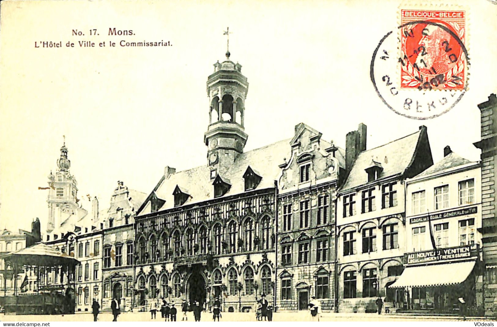 Belgique - Hainaut - Mons - L'Hôtel De Ville Et Le Commissariat - Mons