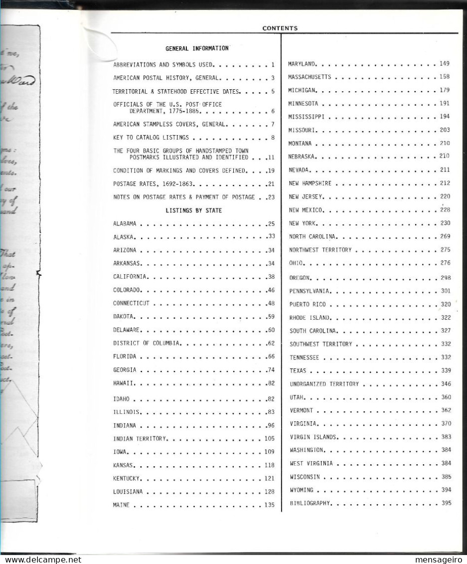 (LIV) - AMERICAN STAMPLESS COVER CATALOG (1700-1870) VOLUME I &II 4TH EDITION 1985-1987 - …-1845 Voorfilatelie