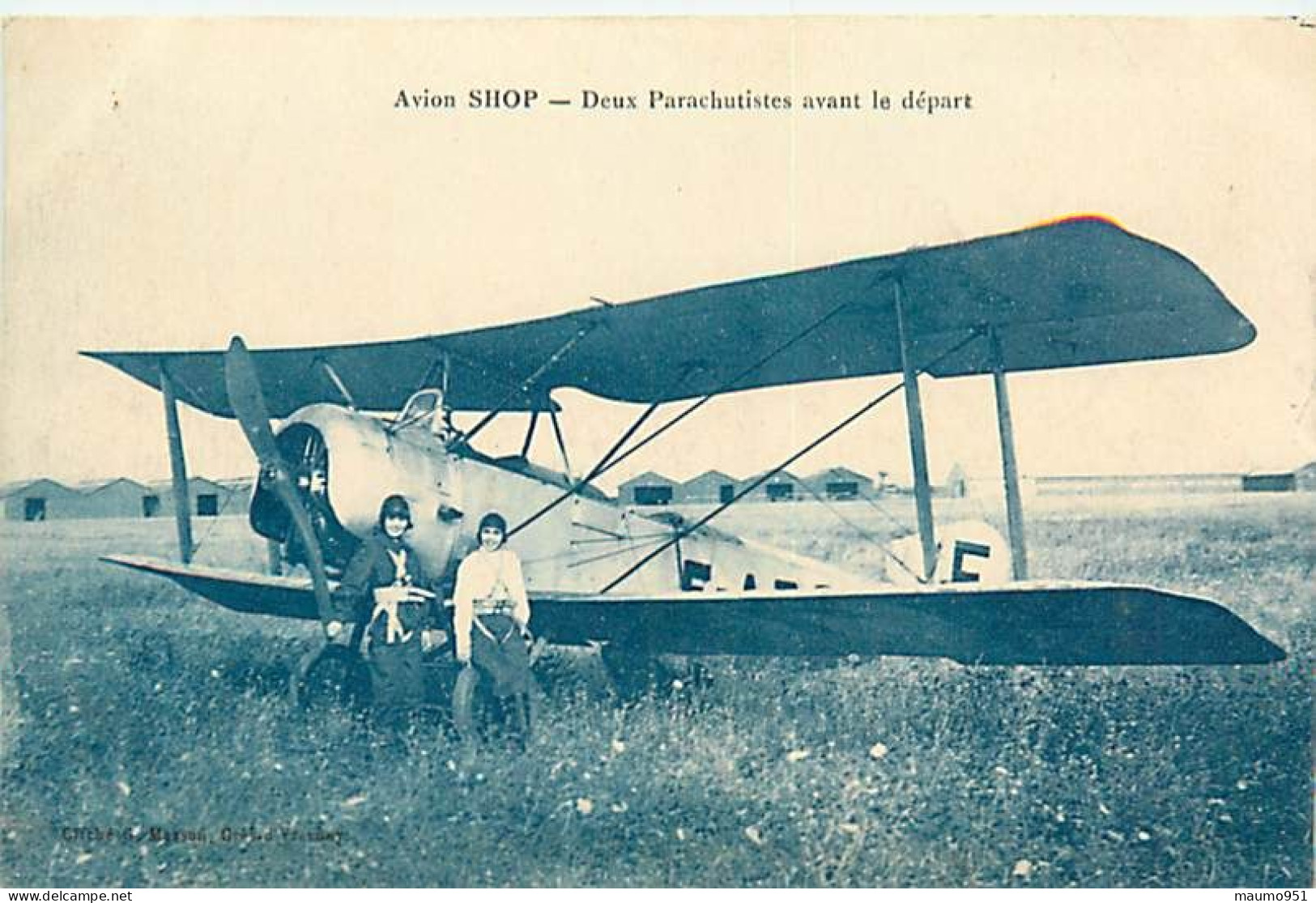 Avion SHOP - Deux Parachutistes Avant Le Départ (Estimation 10€) - Parachutisme