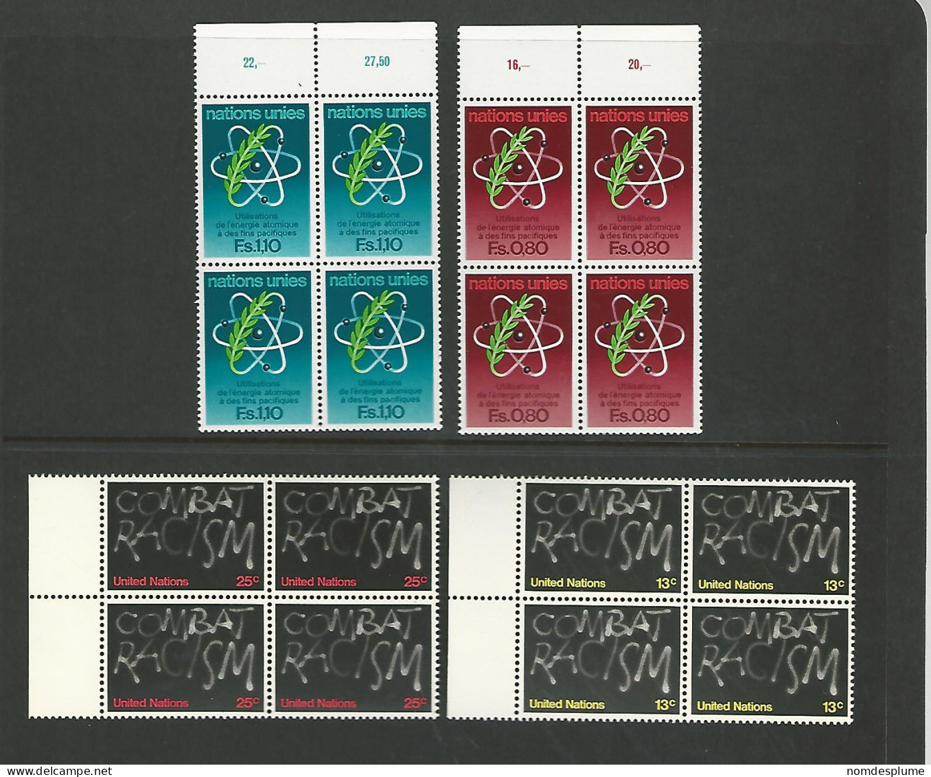 53914 ) Collection United Nations Block - Collections, Lots & Series