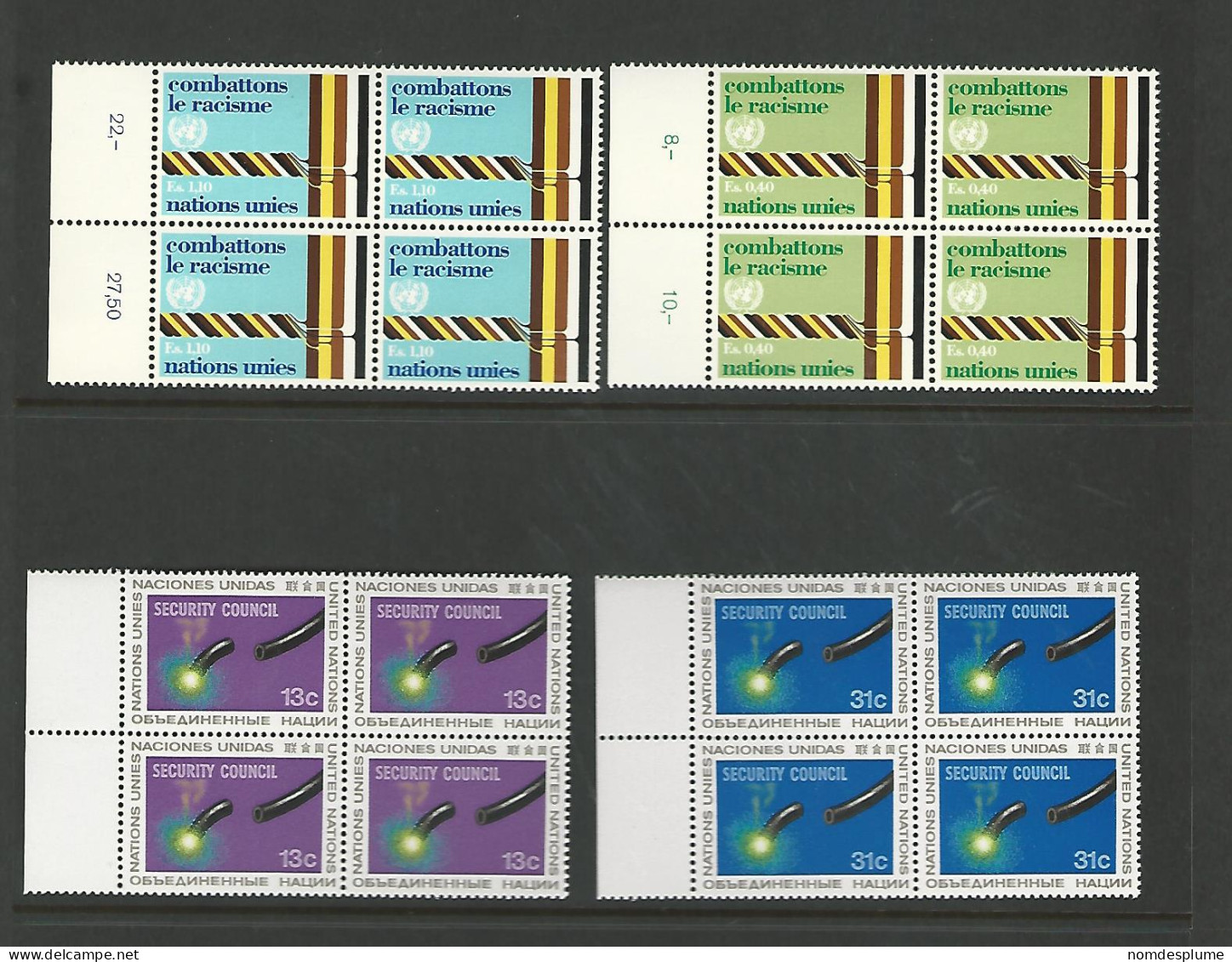 53915 ) Collection United Nations Block - Collections, Lots & Series