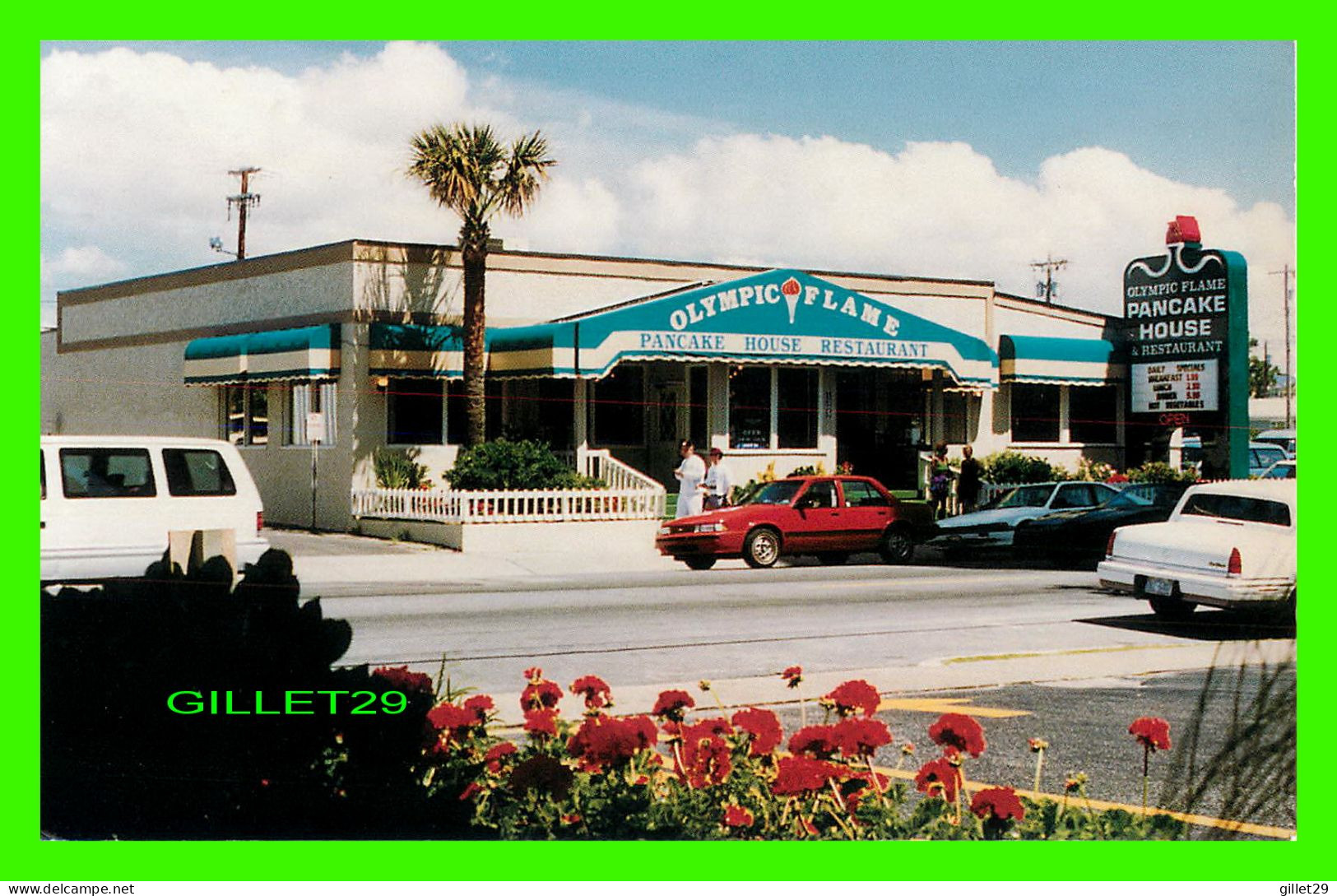 MYRTLE BEACH, SC - OLYMPIC FLAME PANCAKE HOUSE & RESTAURANT - ANIMATED OLD CARS - DEXTER - - Myrtle Beach