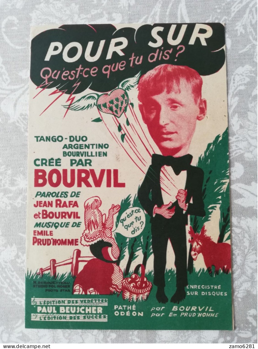 Partitions De Chansons De Bourvil - Chansonniers