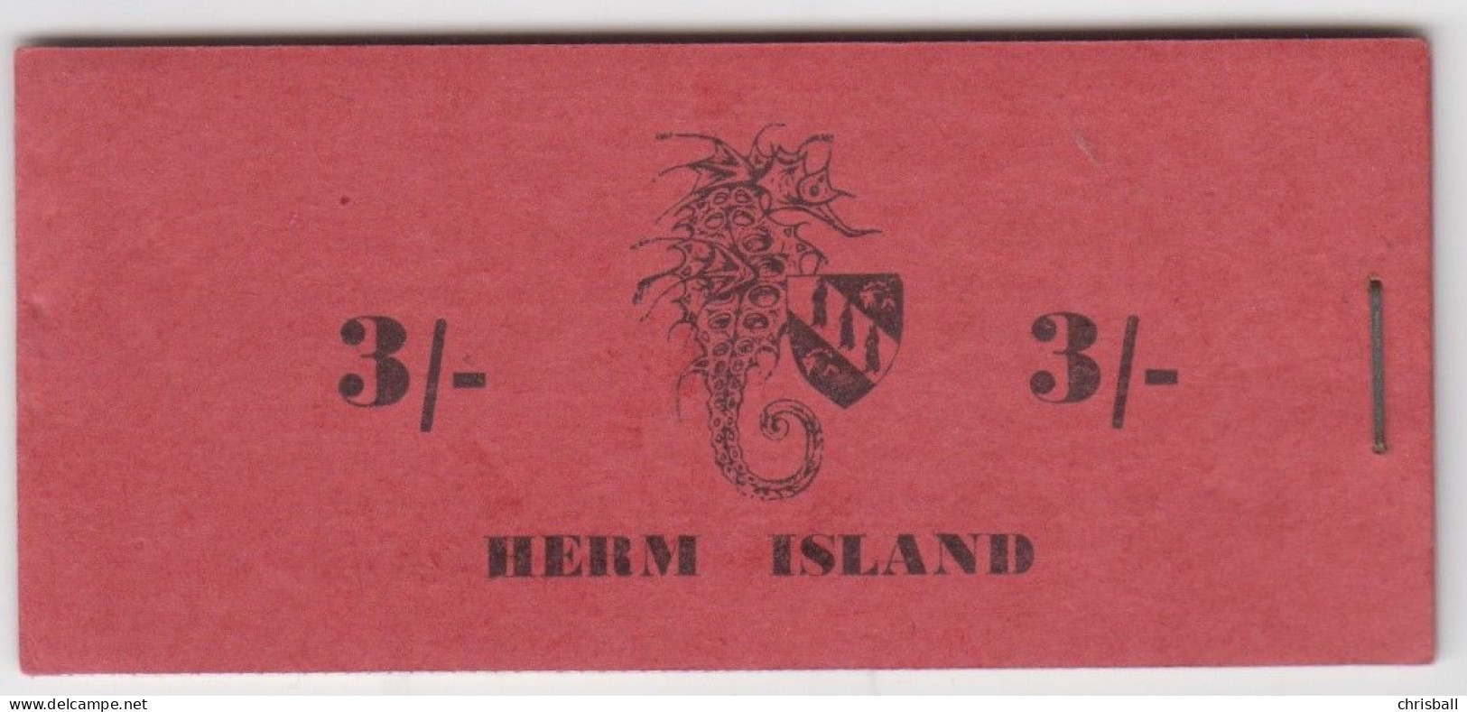 Guernsey Herm 3/- Stitched Booklet Superb Mint Condition - Guernesey