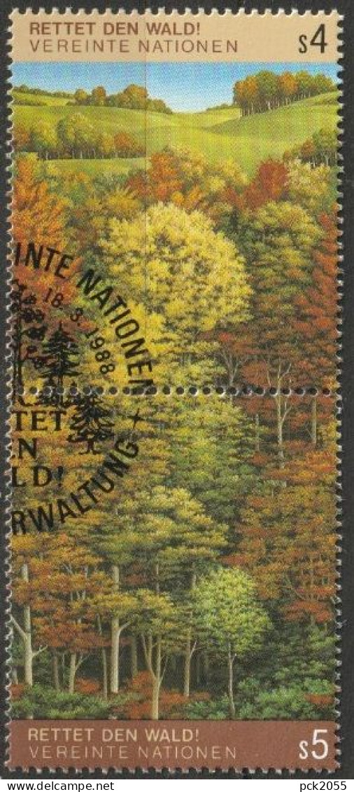 UNO Wien 1988 Mi-Nr.81 - 82 O Gestempelt Rettet Den Wald ( 2574 ) - Oblitérés