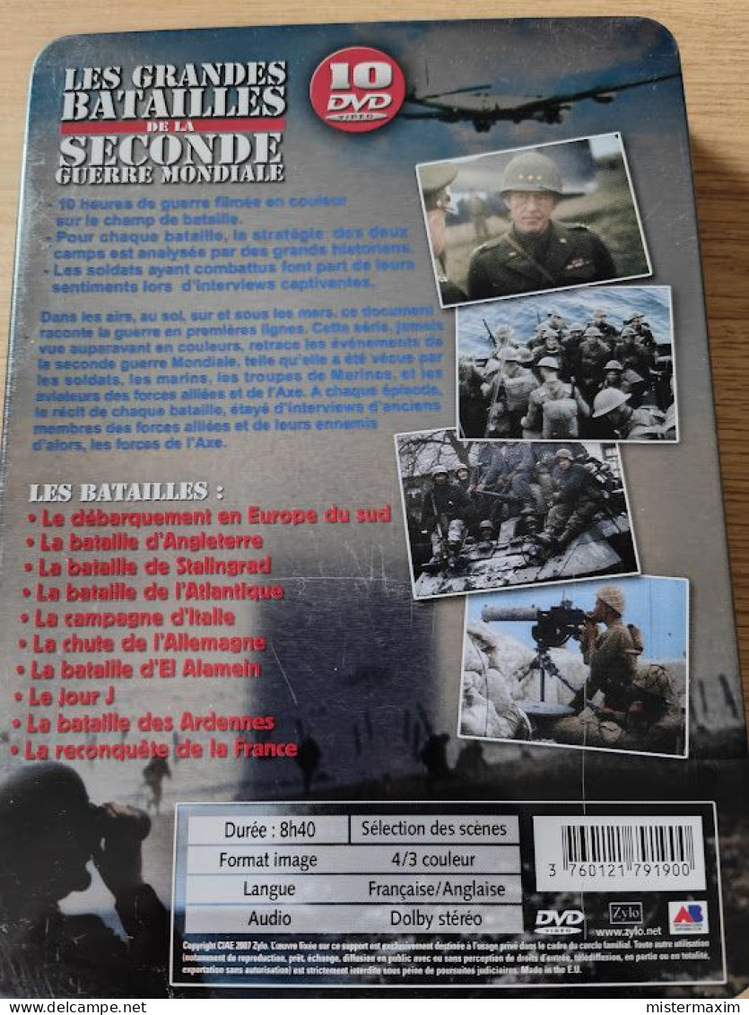 Les Grandes Batailles De La Seconde Guerre Mondiale  Coffret 10DVD - Storia