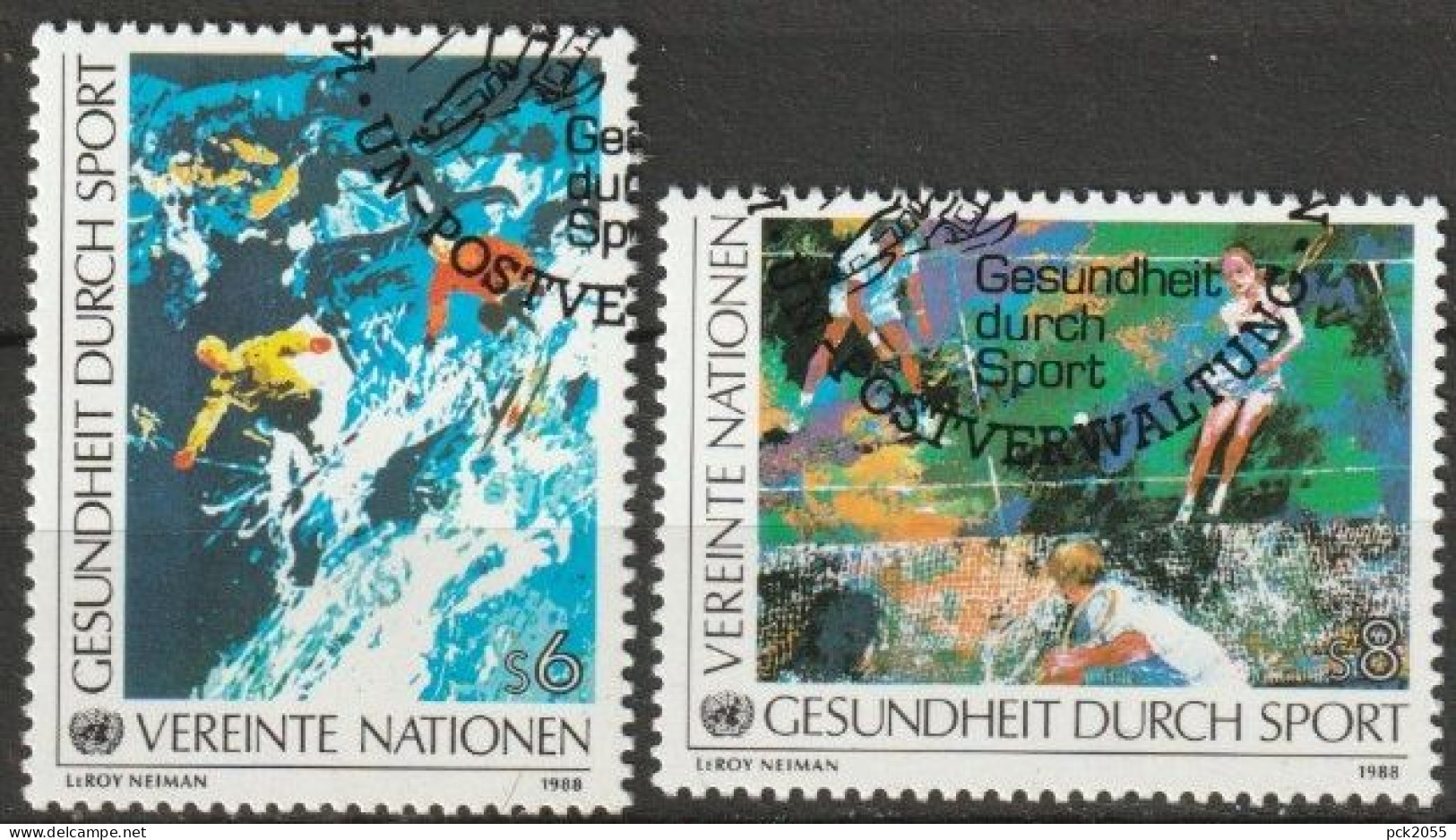 UNO Wien 1988 MiNr.85 - 86 O Gestempelt Gesundheit Durch Sport  (2579  ) - Usados