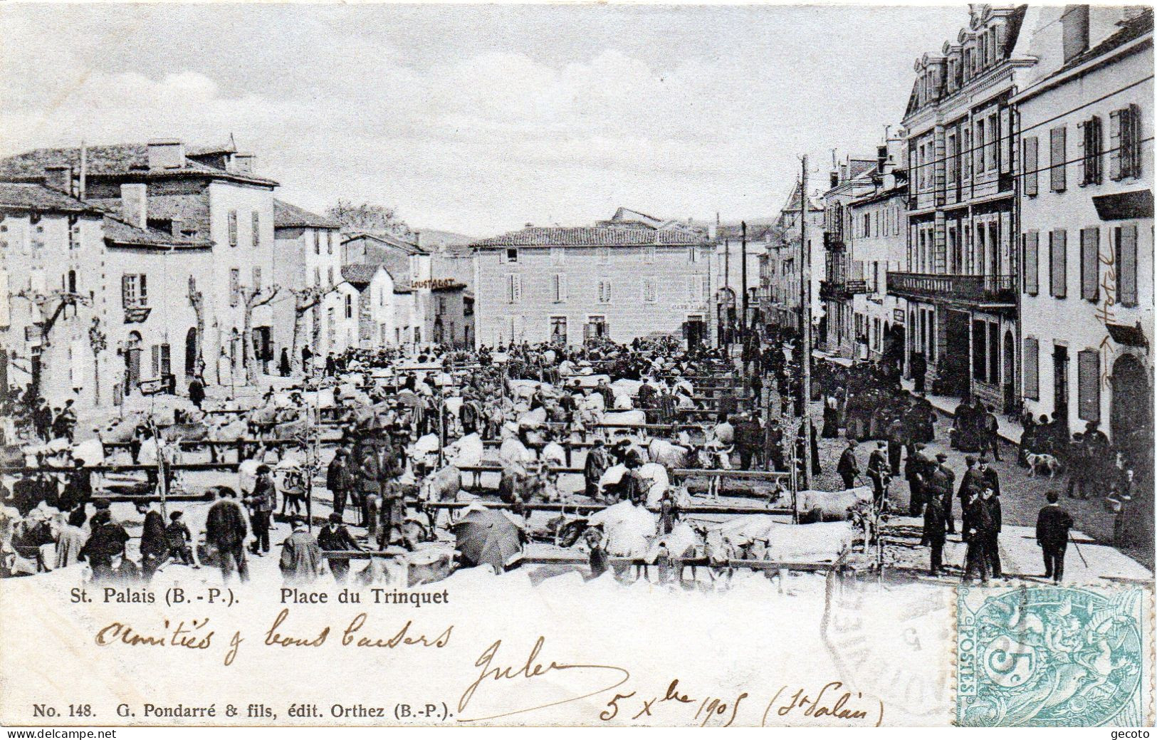 Rue Du Trinquet En 1905 - Saint Palais