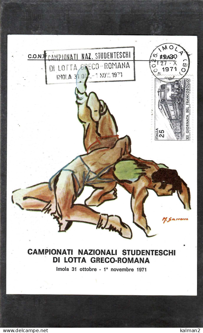 TEM18273 -  IMOLA 27.10.1971   /    CAMPIONATI NAZ. STUDENTESCHI DI LOTTA GRECO-ROMANA - Lotta