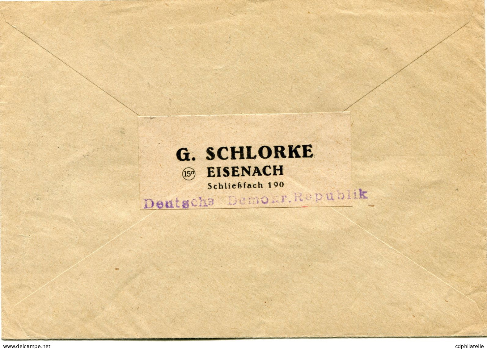 ALLEMAGNE ORIENTALE LETTRE PAR AVION AFFRANCHIE AVEC LES N°38/40 MAO TSE-TUNG DEPART EISENACH 30-8-51 POUR LA FRANCE - Mao Tse-Tung