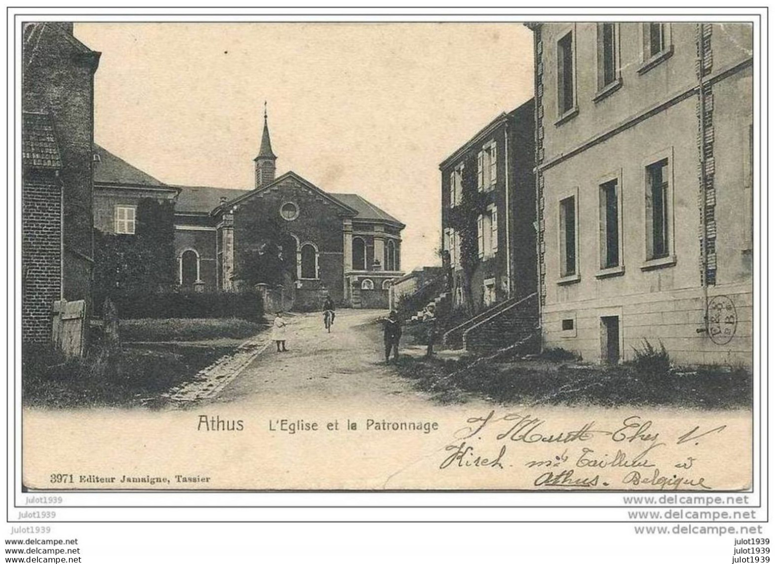 ATHUS ..-- Eglise Et Patronnage . 1904 Vers BRUXELLES ( Mr F. PUISSANT ) . Voir Verso . - Aubange