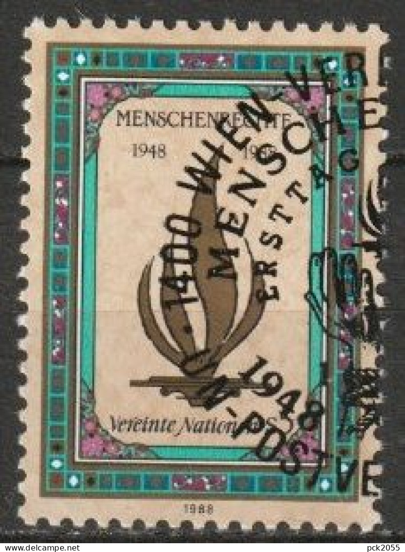 UNO Wien 1988 MiNr.87 Gest. 40.Jahrestag Erklärung Der Menschenrechte ( 2604) - Usados