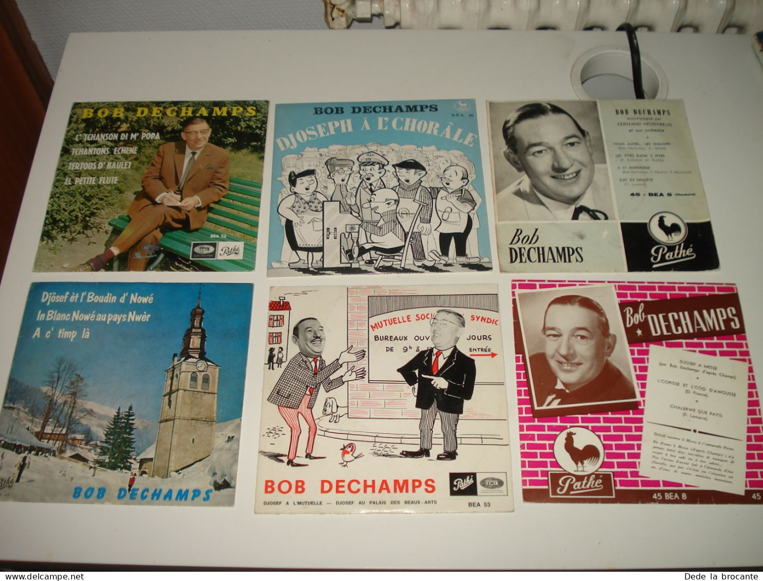 B11 /  Lot 6 X 45 Tours  EP - Bob Dechamps - Humoriste - Dialecte Wallon - Humour, Cabaret