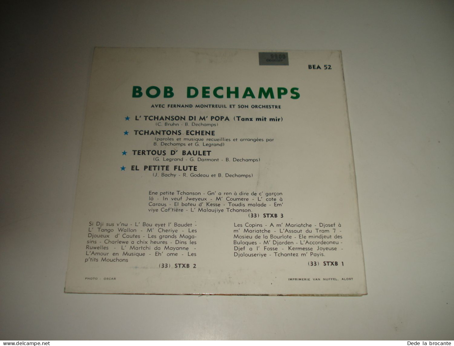 B11 /  Lot 6 X 45 Tours  EP - Bob Dechamps - Humoriste - Dialecte Wallon - Humor, Cabaret