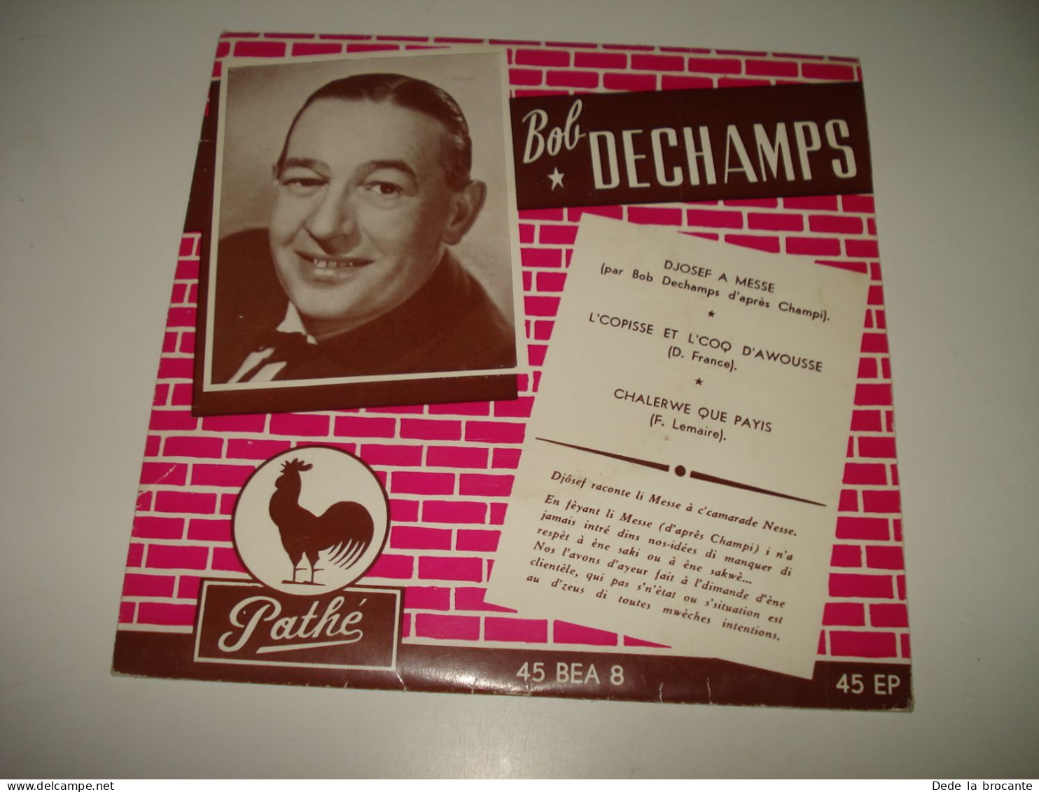 B11 /  Lot 6 X 45 Tours  EP - Bob Dechamps - Humoriste - Dialecte Wallon - Humour, Cabaret