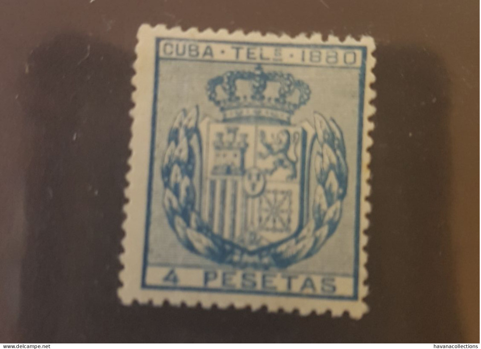 CUBA Télégraphe Telégrafos 4 Pesetas 1880 - Telégrafo