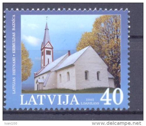 2005. Latvia, Krimildas Church, 1v,  Mint/** - Lettonie