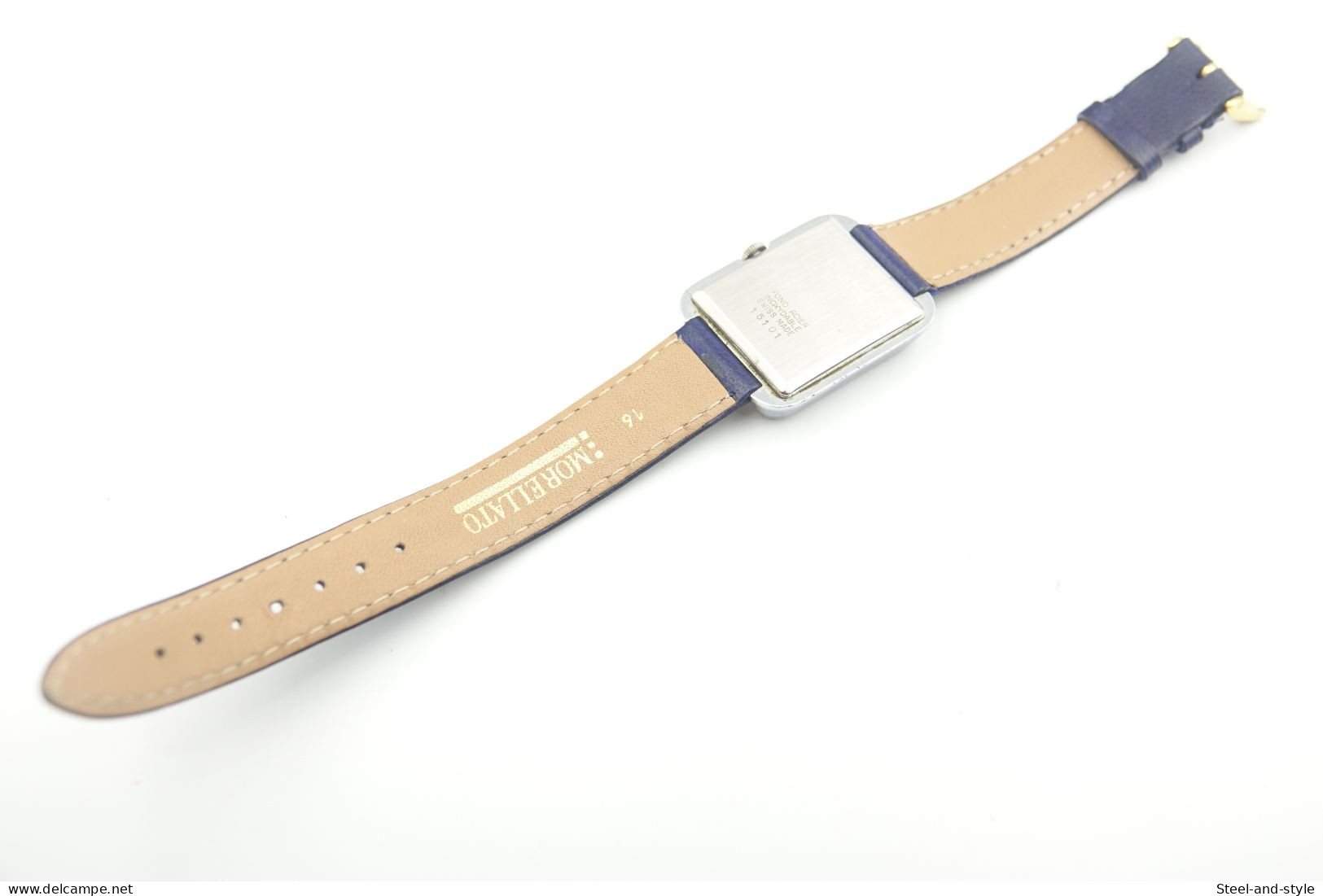Watches : RICHELIEU BLUE DIAL HAND WIND LADIES TANK - Rectangulaire RaRe - Original - Running - Excelent Condition - Montres Modernes