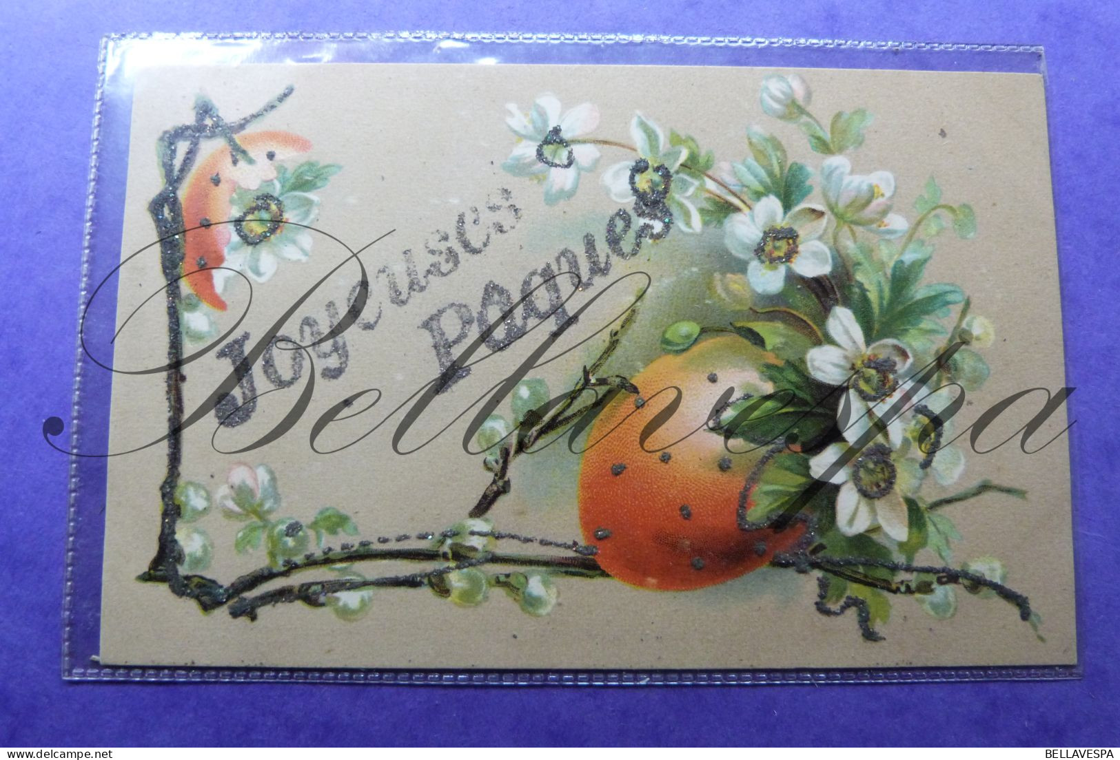 Joyeuses Paques 3 Cartes Postales Handmade Patchwork - Padvinderij