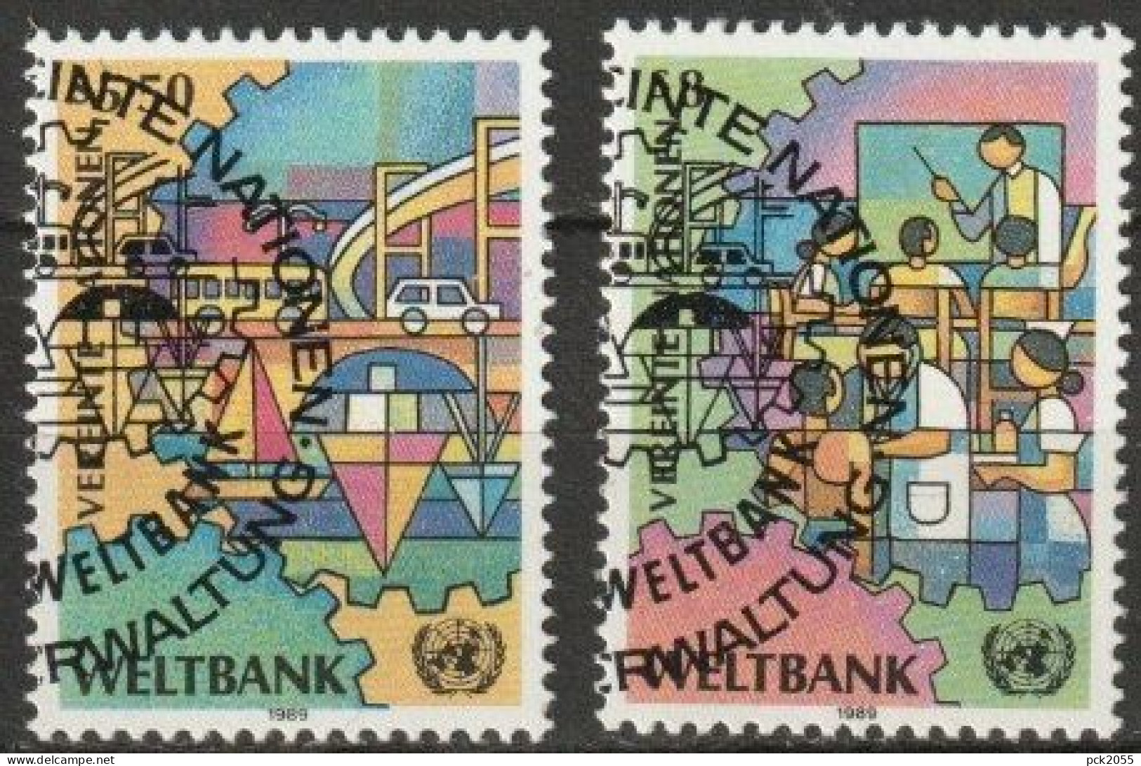 UNO Wien 1989 MiNr.89 - 90 O Gestempelt Weltbank ( 2419/2) - Oblitérés