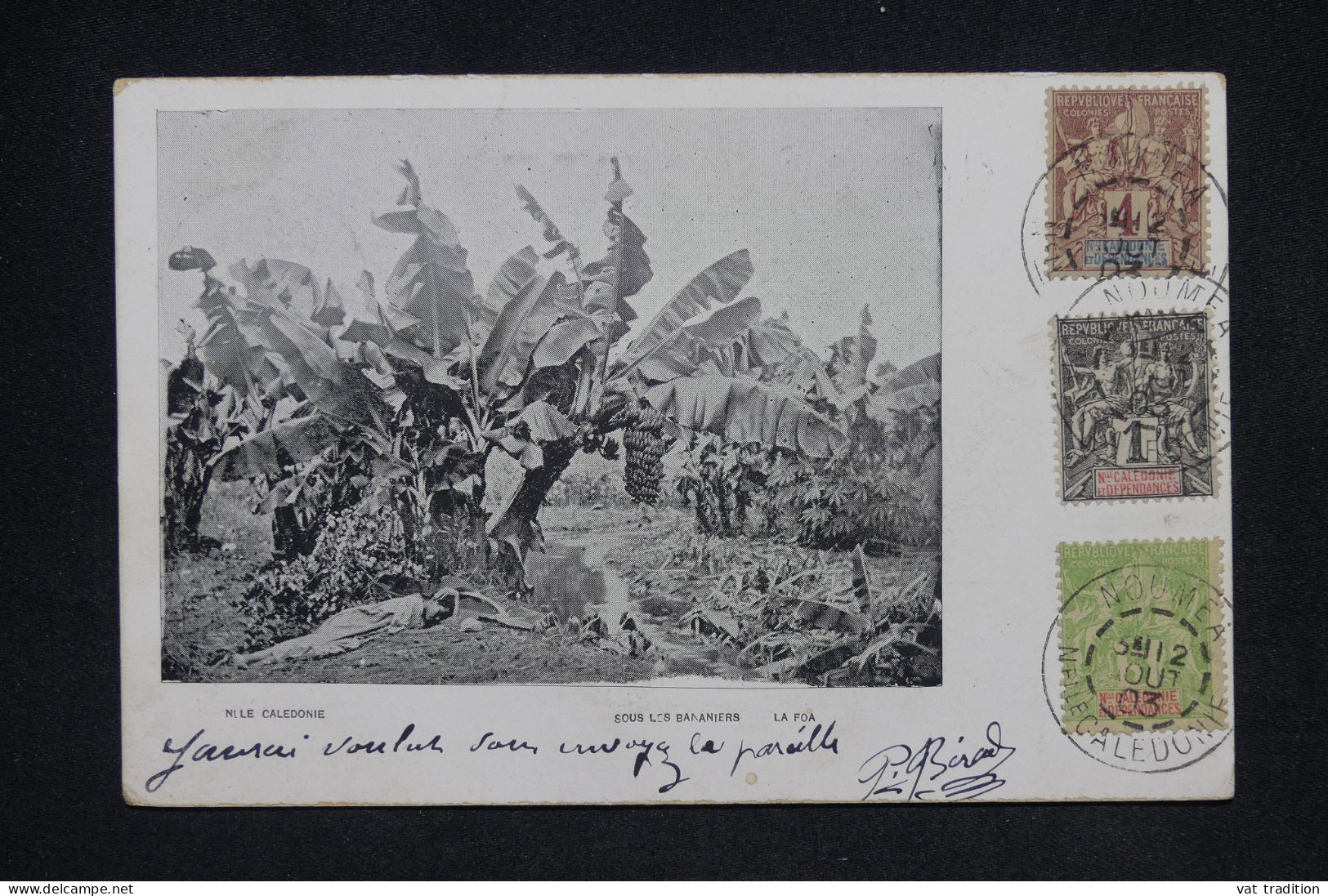 NOUVELLE CALÉDONIE - Type Groupe Avec Oblitération De Nouméa Sur Carte Postale En 1903 Pour Marseille - L 147957 - Briefe U. Dokumente