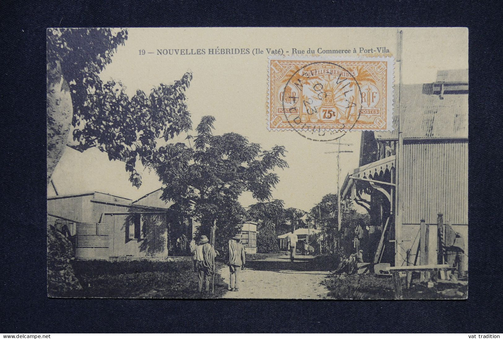 NOUVELLE HÉBRIDES - Affranchissement De Port Vila Sur Carte Postale En 1923 - L 147958 - Storia Postale
