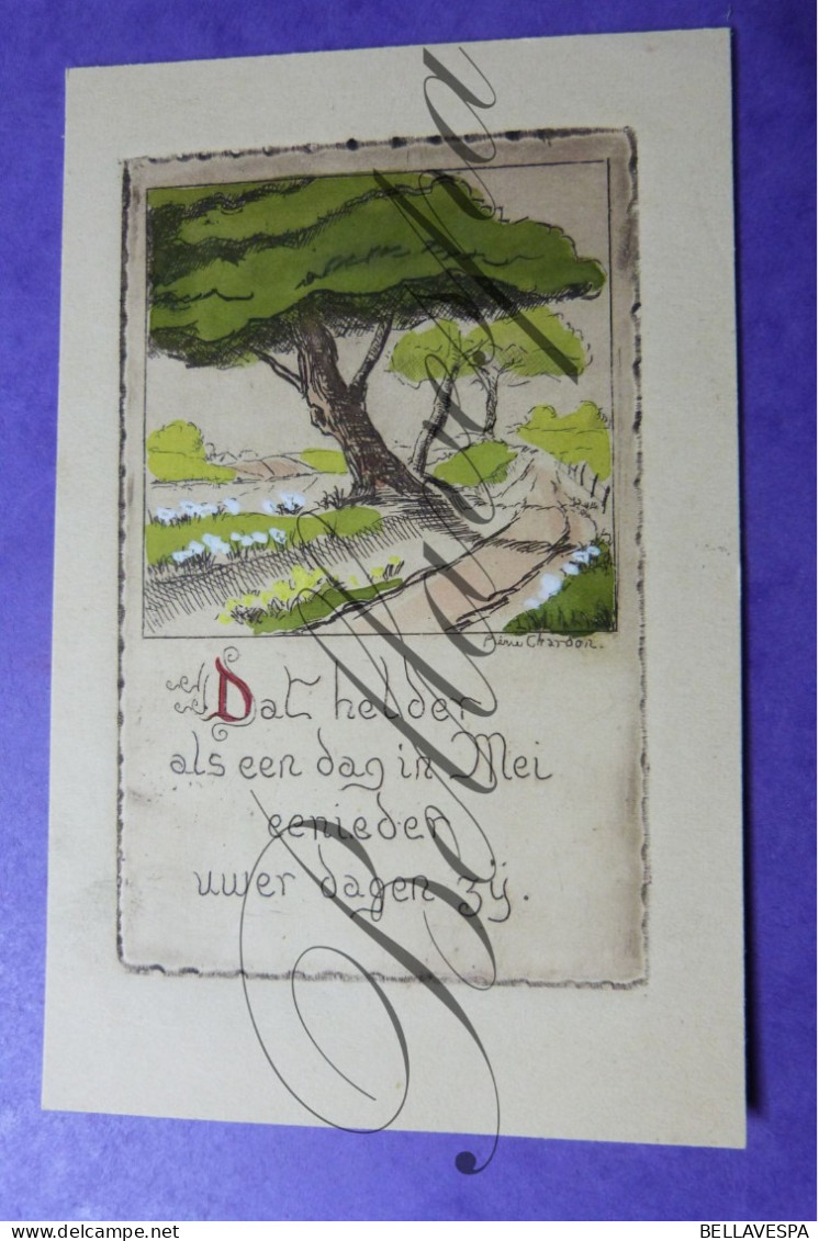Pierre Chardon Illustrateur  Uitdrukkingen handingekleurde kaarten Patchwork  lot x 12 postcards /cpa ca 1950