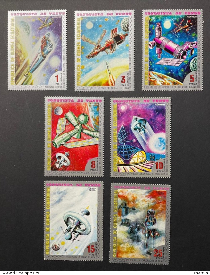 ECUATORIAL GUINEA 1973 - NEUF**/MNH - Série Complète Mi 217 / 223 - ESPACE SPACE - Sonstige & Ohne Zuordnung