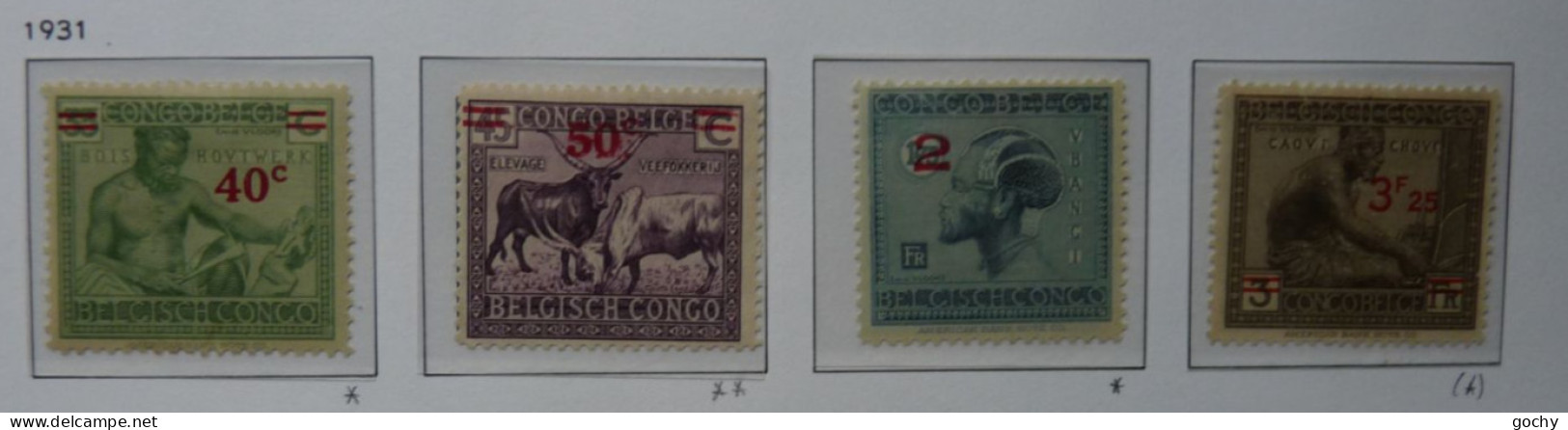 Belgian Congo Belge - 1930  : N°  159 à 161A  **/*/(*).   - Cote: 62,00€ - Neufs