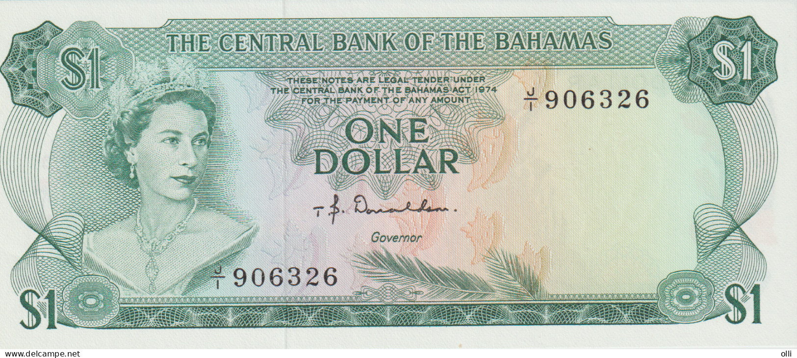 BAHAMAS 1 DOLLAR 1974 UNC P-35a - Bahamas