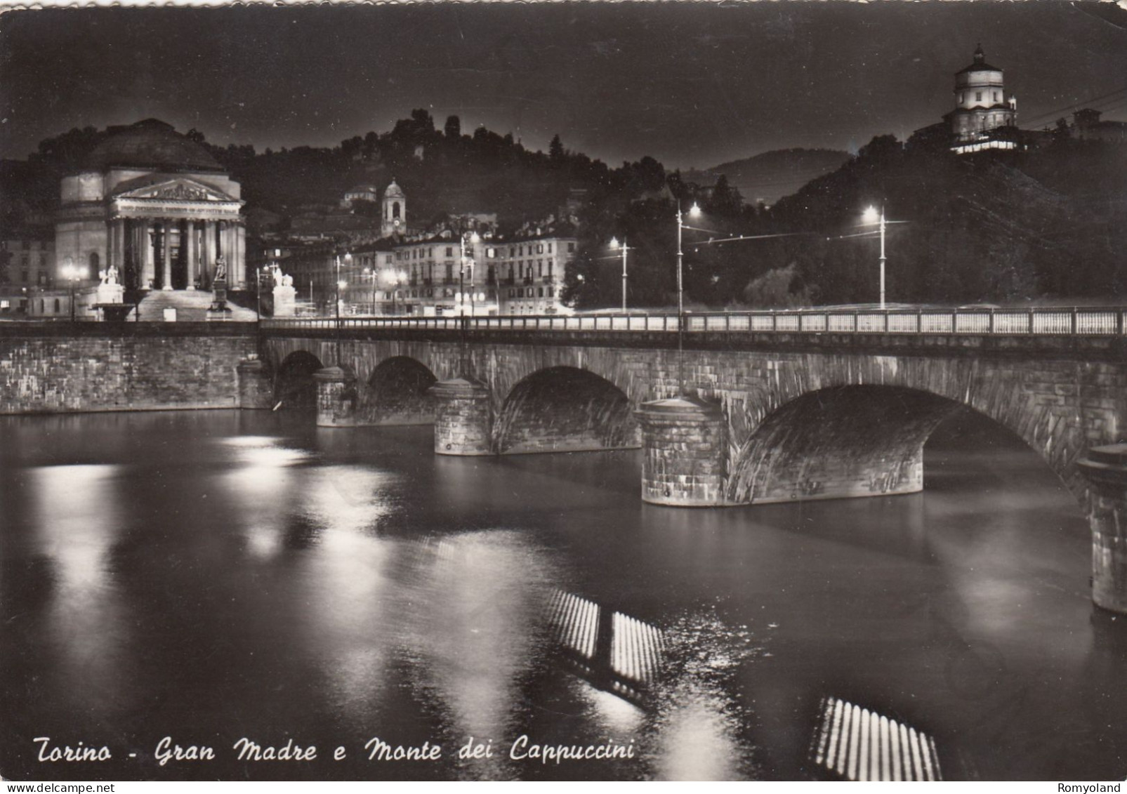 CARTOLINA  TORINO,PIEMONTE-GRAN MADRE E MONTE DEI CAPPUCCINI-STORIA,MEMORIA,CULTURA,RELIGIONE,VIAGGIATA 1960 - Churches