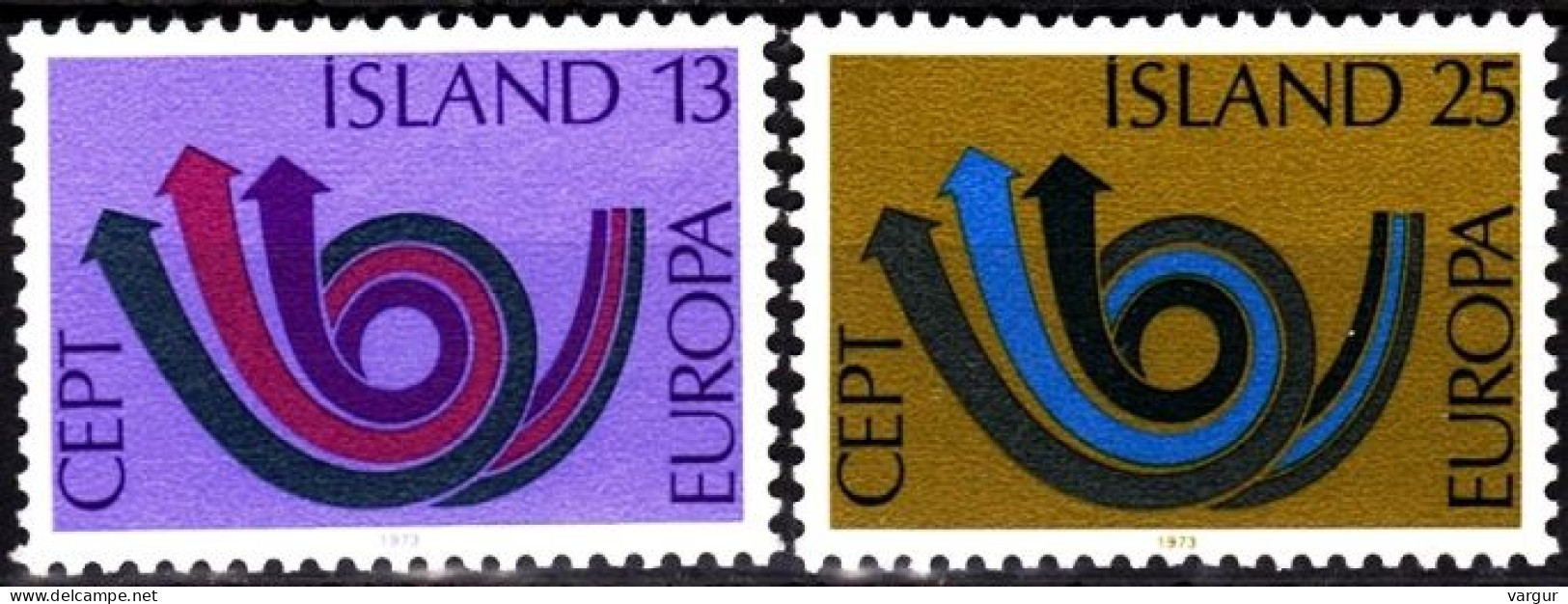 ICELAND / ISLAND 1973 EUROPA. Complete Set, MNH - 1973