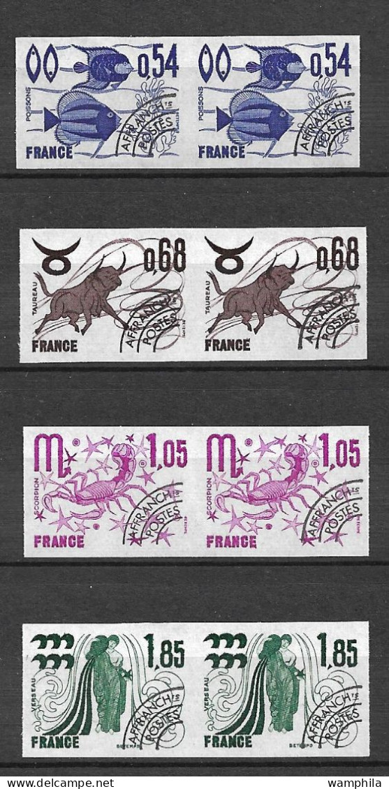 France Préo. 146/149** Non Dentelé En Paire Cote 90€. - 1971-1980