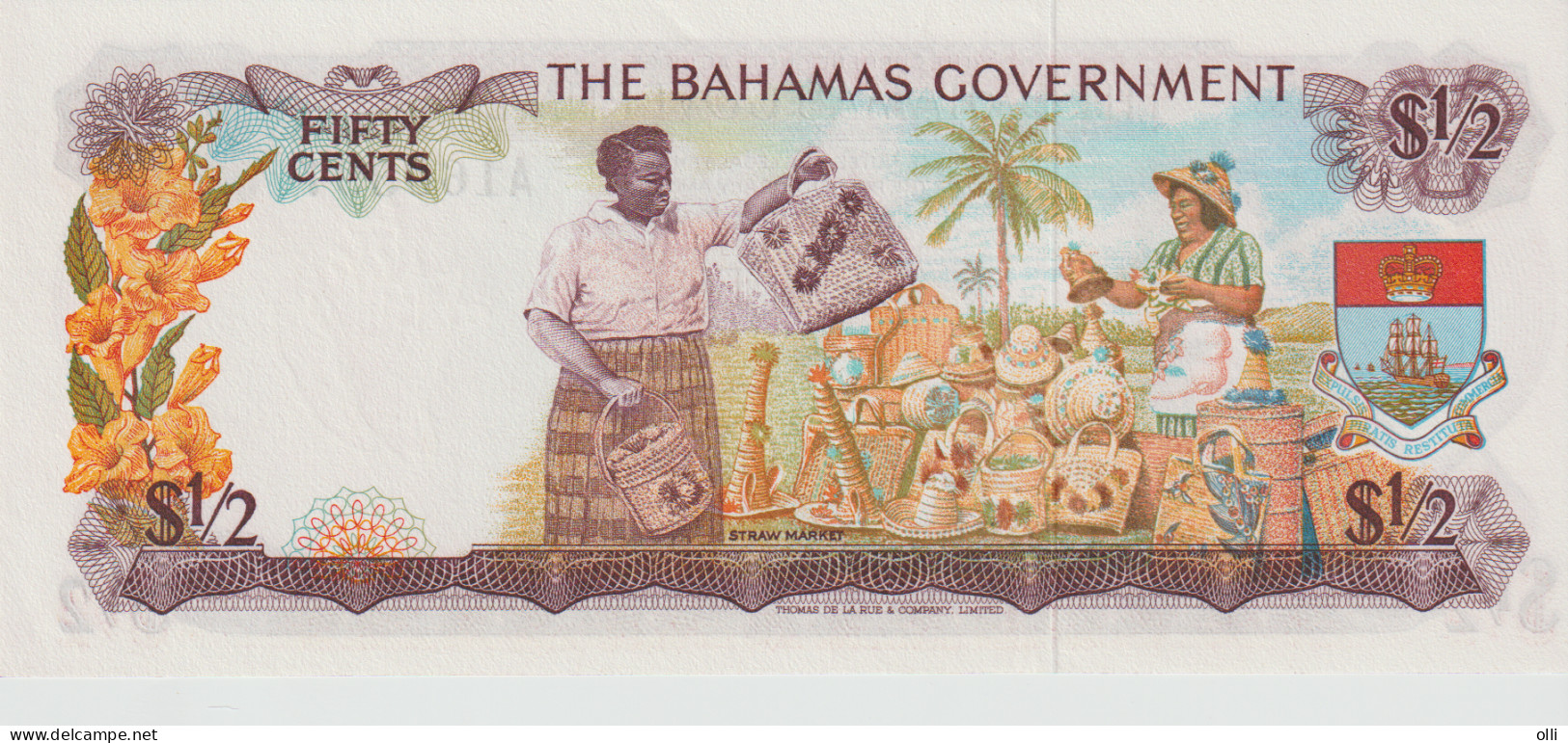 BAHAMAS  50 Cents 1965, P-17a, UNC - Bahamas