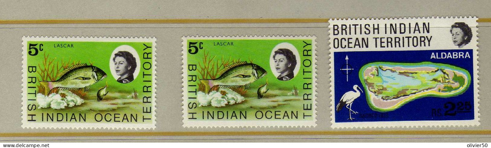 BIOT - 1968-69 - Poisson - Carte  - Neufs** - MNH - British Indian Ocean Territory (BIOT)