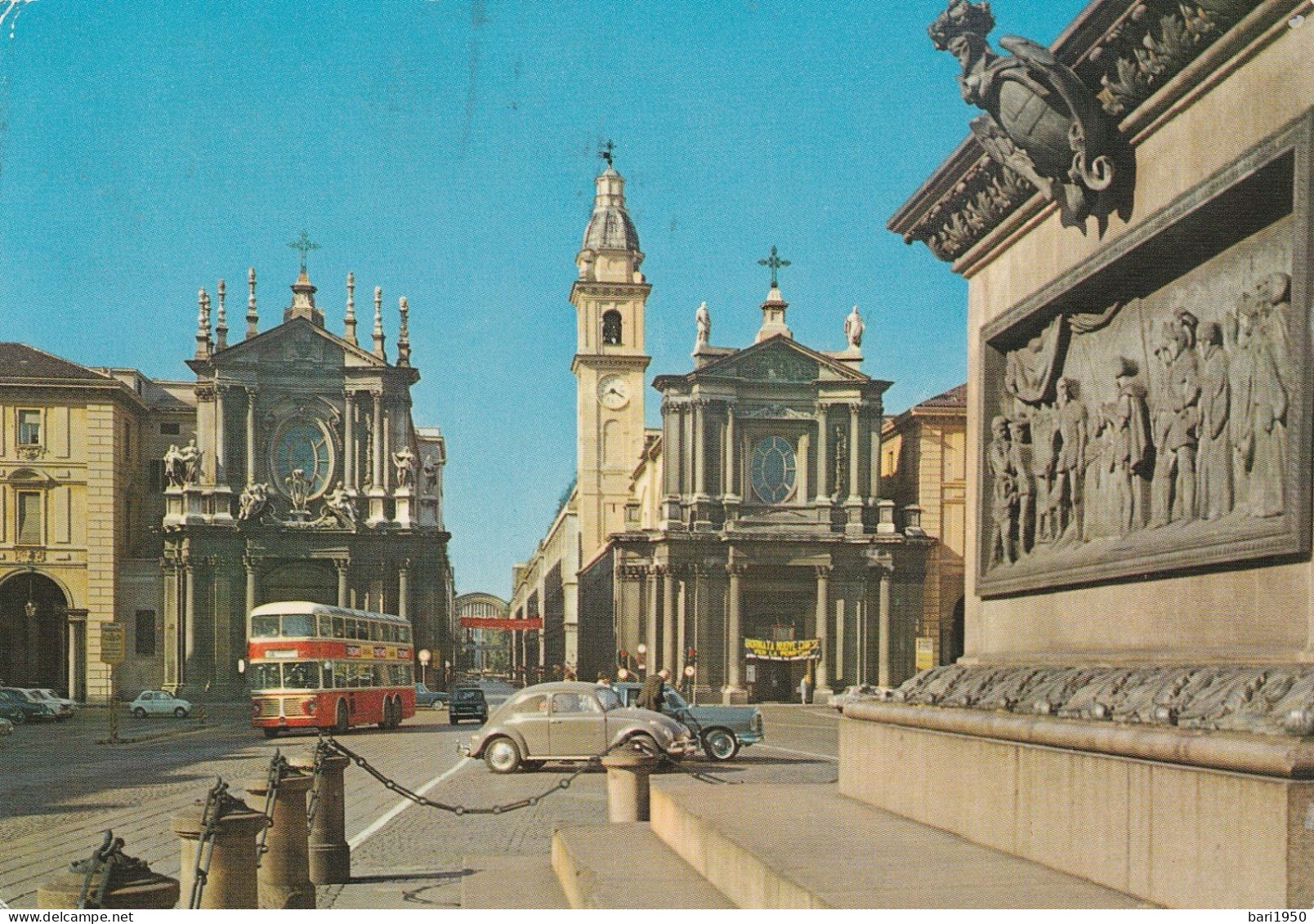 TORINO - Le Chiese Di S. Carlo E S.Cristina - Sullo Sfondo Via Roma E Porta Nuova - Churches