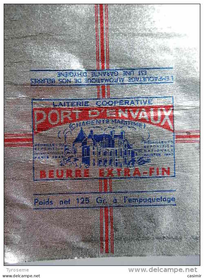 T725 / étiquette D'emballage Beurre De La Laiterie De PORT D'ENVAUX - Charente-Maritime - Facturen