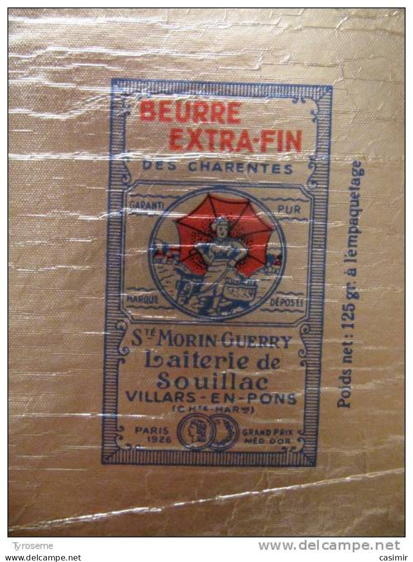 T717 / étiquette D'emballage Beurre De La Laiterie De SOUILLAC - VILLARS EN PONS - Charente-Maritime - Invoices