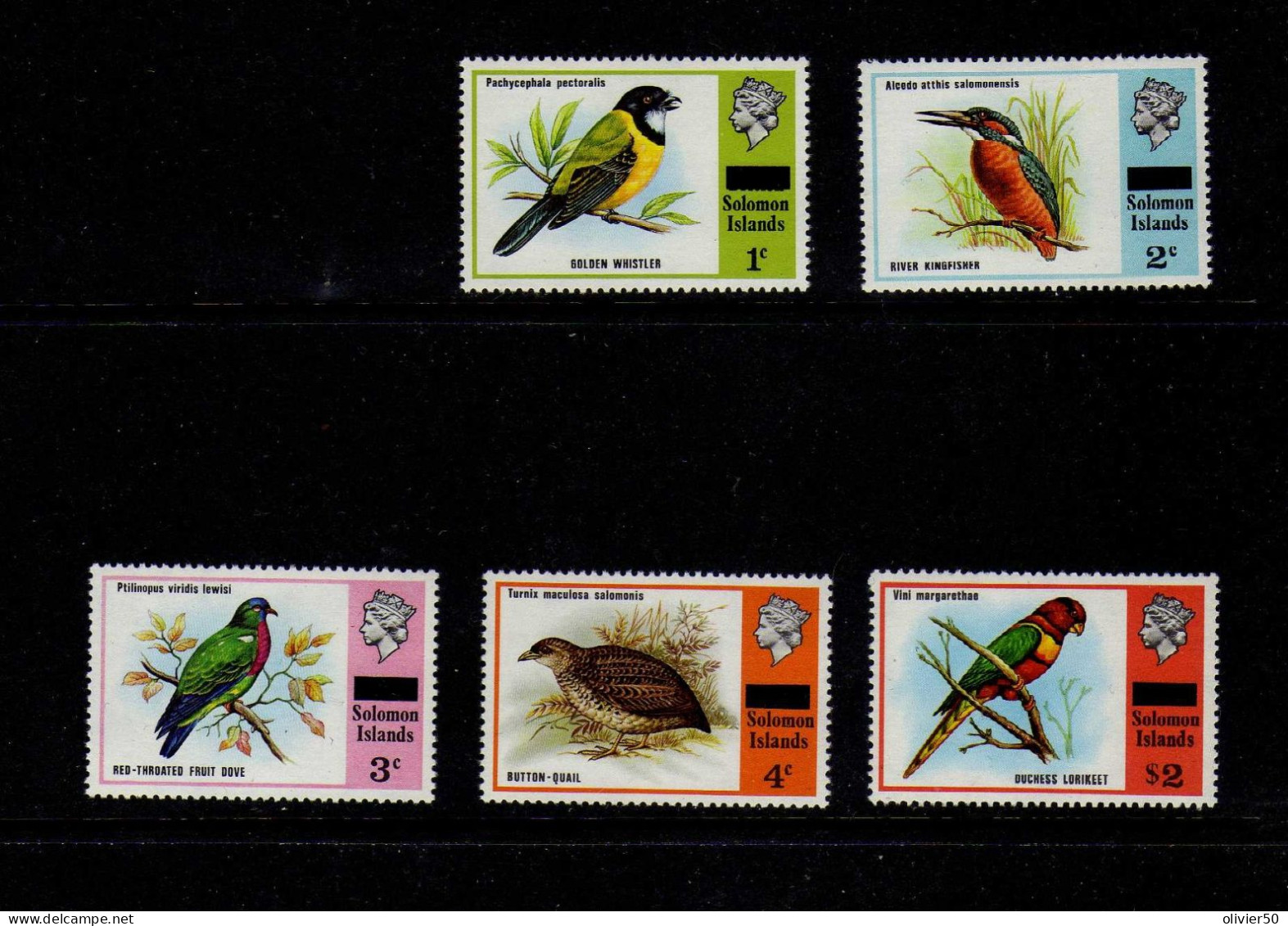 Iles Salomon - 1976 - Oiseaux - Faune -  British Barre Neufs** - MNH - Salomonseilanden (...-1978)