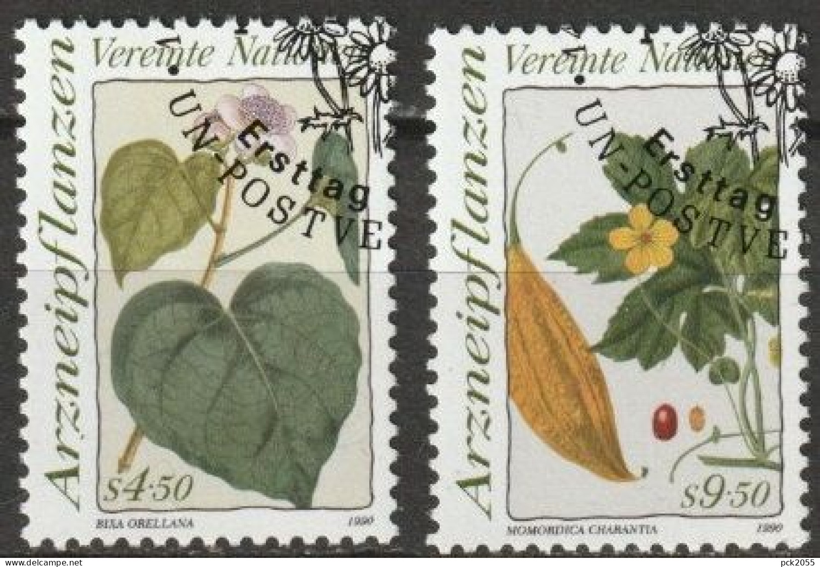 UNO Wien 1990 Mi-Nr. 102 - 103 O  Gestempelt Heilpflanzen ( 2626) - Used Stamps