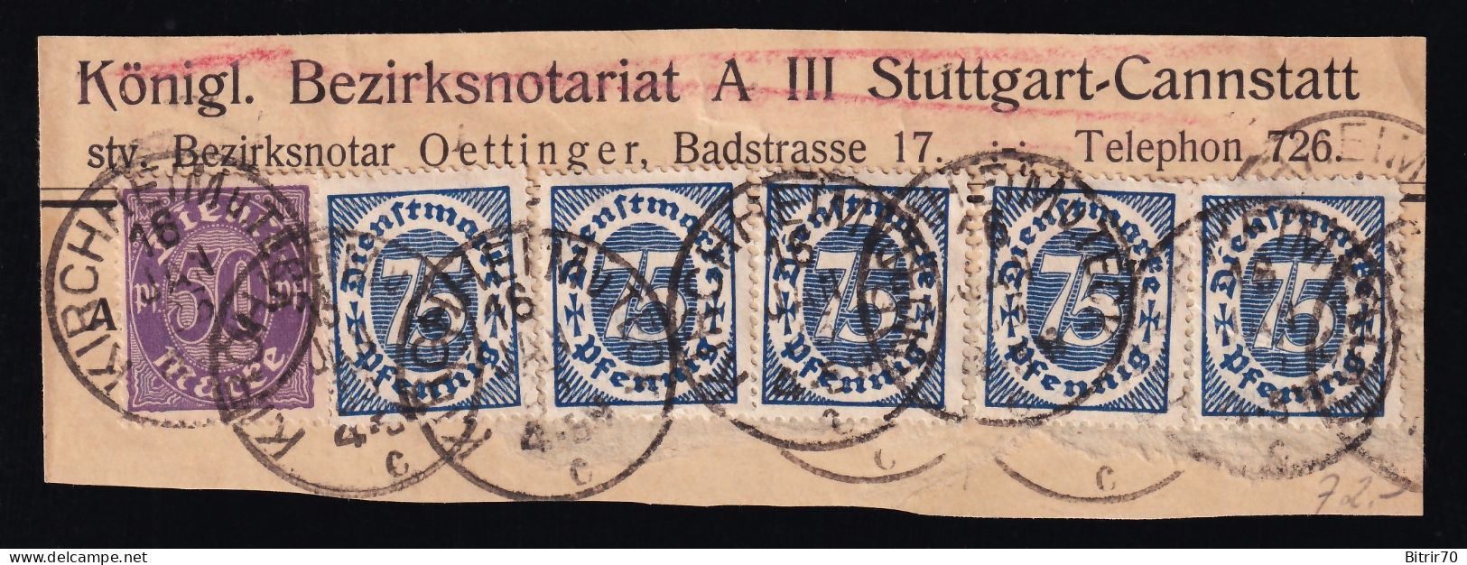 Deutsches Reich. 1920 Mi. 29, 69, [geprüft.] - Dienstzegels