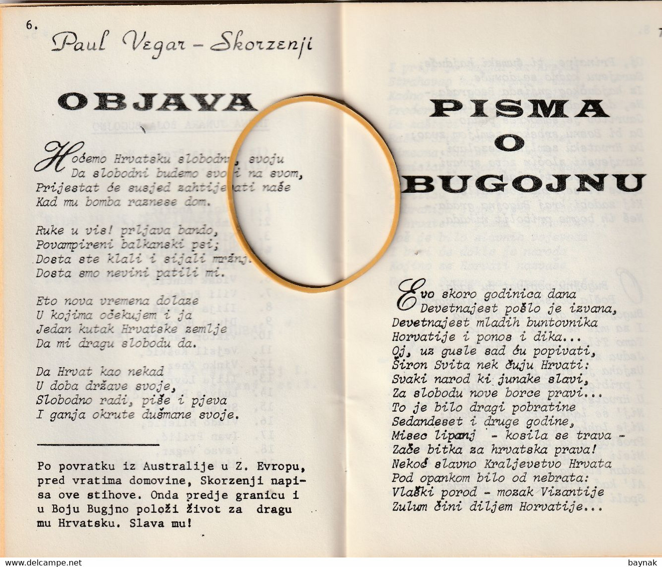 CROATIA NDH BOOK  SIME  M. BOGDANIC  --   ,, PISMA O BUGOJNU ,, -   USTASHA  EMIGRATION Bugojanska Skupina