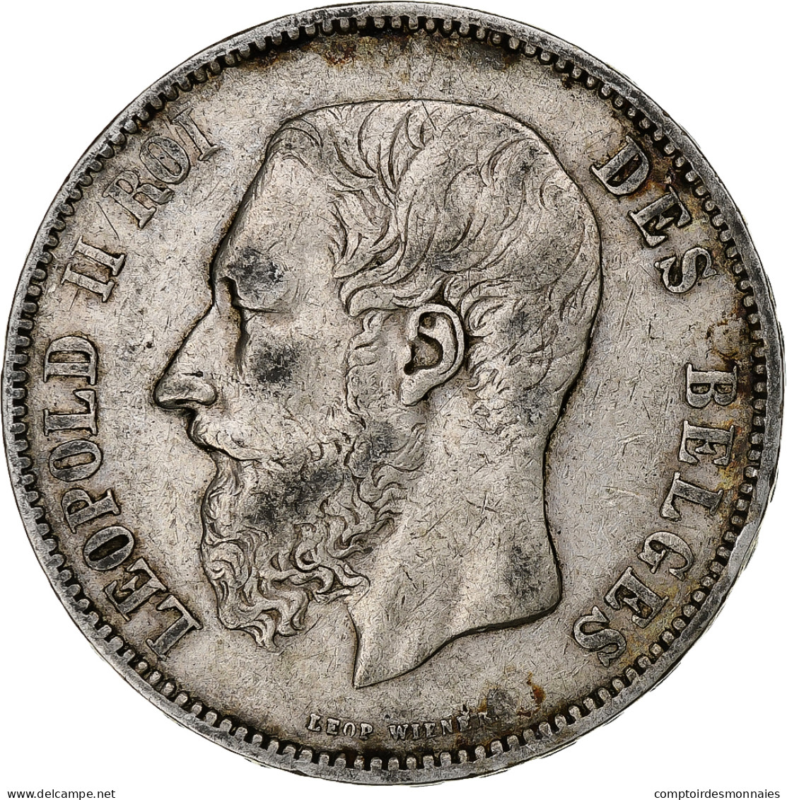 Monnaie, Belgique, Leopold II, 5 Francs, 5 Frank, 1875, TB+, Argent, KM:24 - 5 Francs