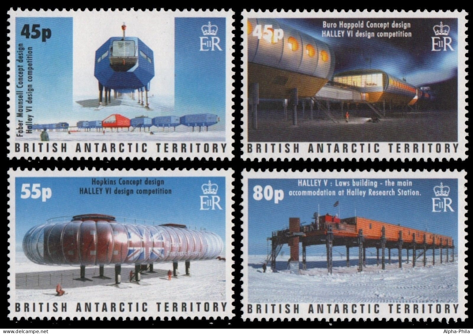 BAT / Brit. Antarktis 2005 - Mi-Nr. 404-407 ** - MNH - Station Halley VI - Ongebruikt