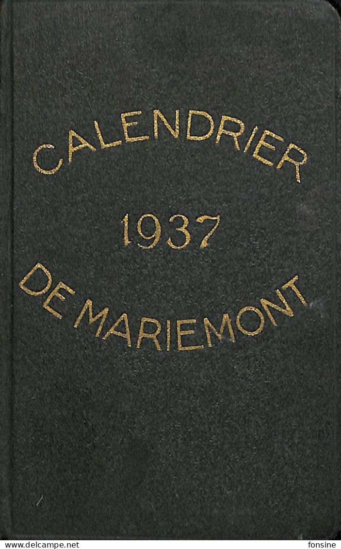Morlanwelz-Mariemont / Calendrier 1937 - Petit Format : 1921-40