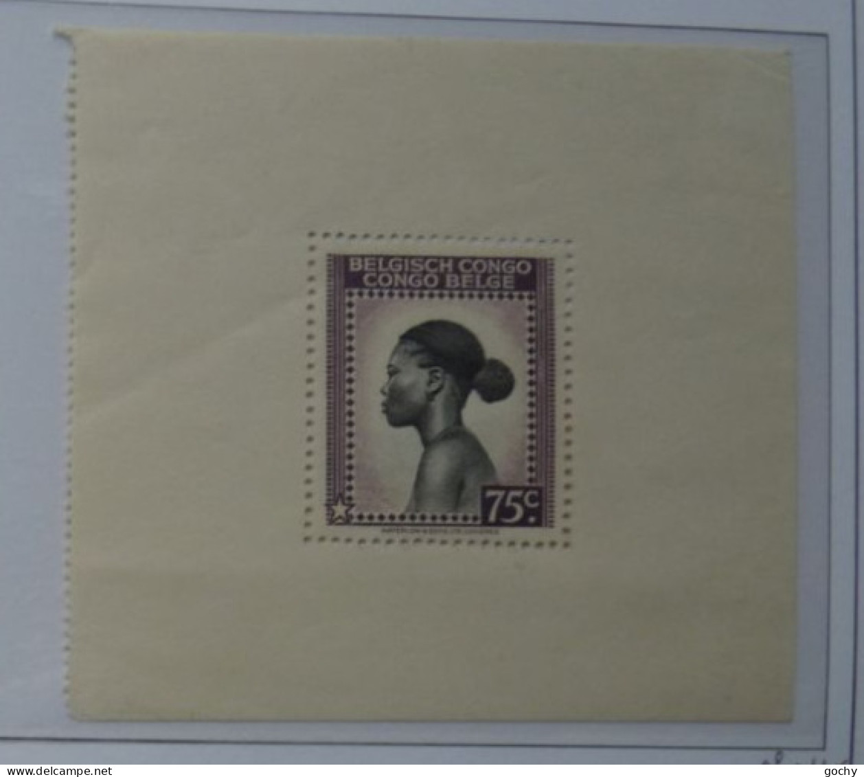 Belgian Congo Belge - 1944  : Bloc 4 ** Amincis   - Cote: 170,00€     Bloc Message - Blocks & Sheetlets