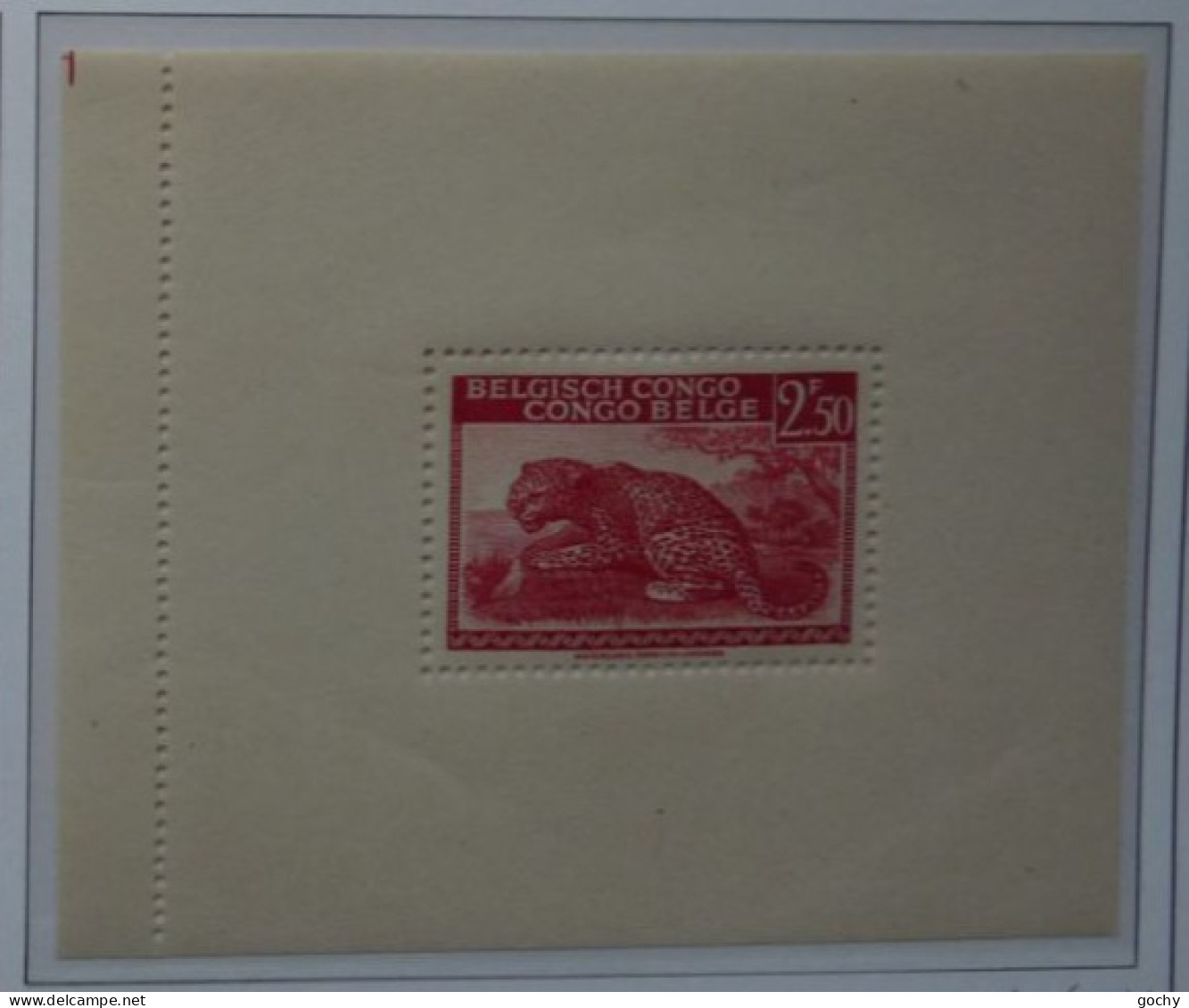 Belgian Congo Belge - 1944  : Bloc 6 **   - Cote: 170,00€     Bloc Message - Blocs