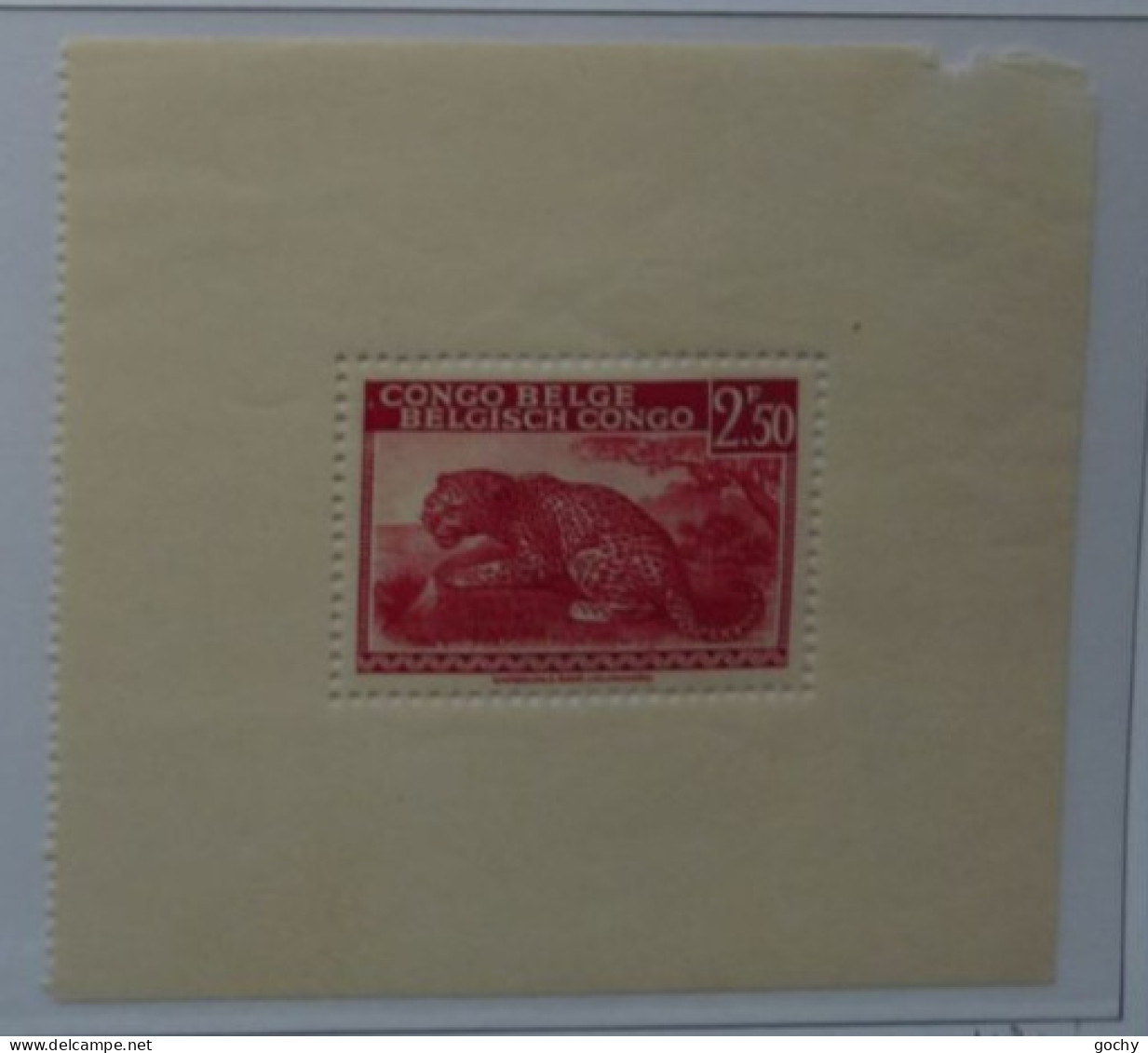 Belgian Congo Belge - 1944  : Bloc 10 * Amincis  - Cote: 70,00€     Bloc Message - Blocs